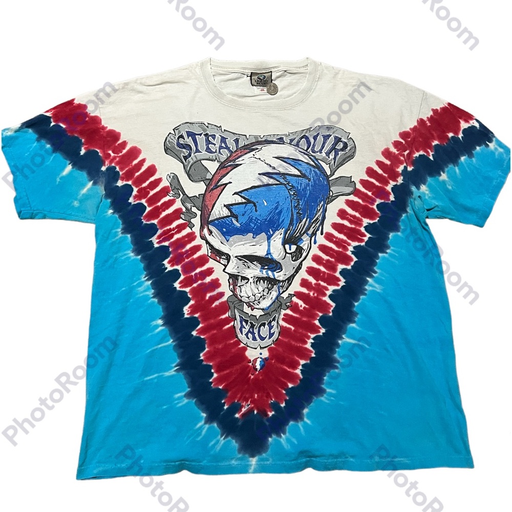 LIQUID BLUE Tie-dye Pattern Band T-shirt Men's XXL /eaa454720